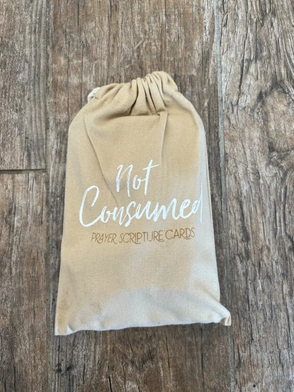 Not Consumed Prayer Scripture Postcards Inspirational Cards Wood Stand Set